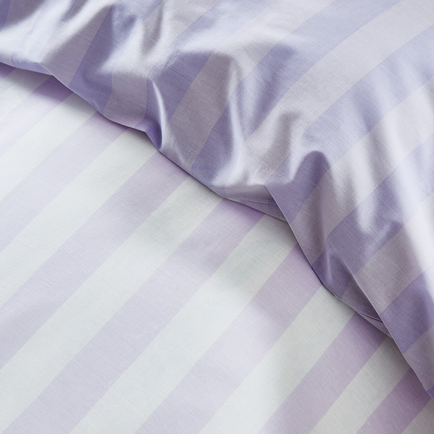 Lilac Stripe Tease Duvet Cover Set by Sassy B