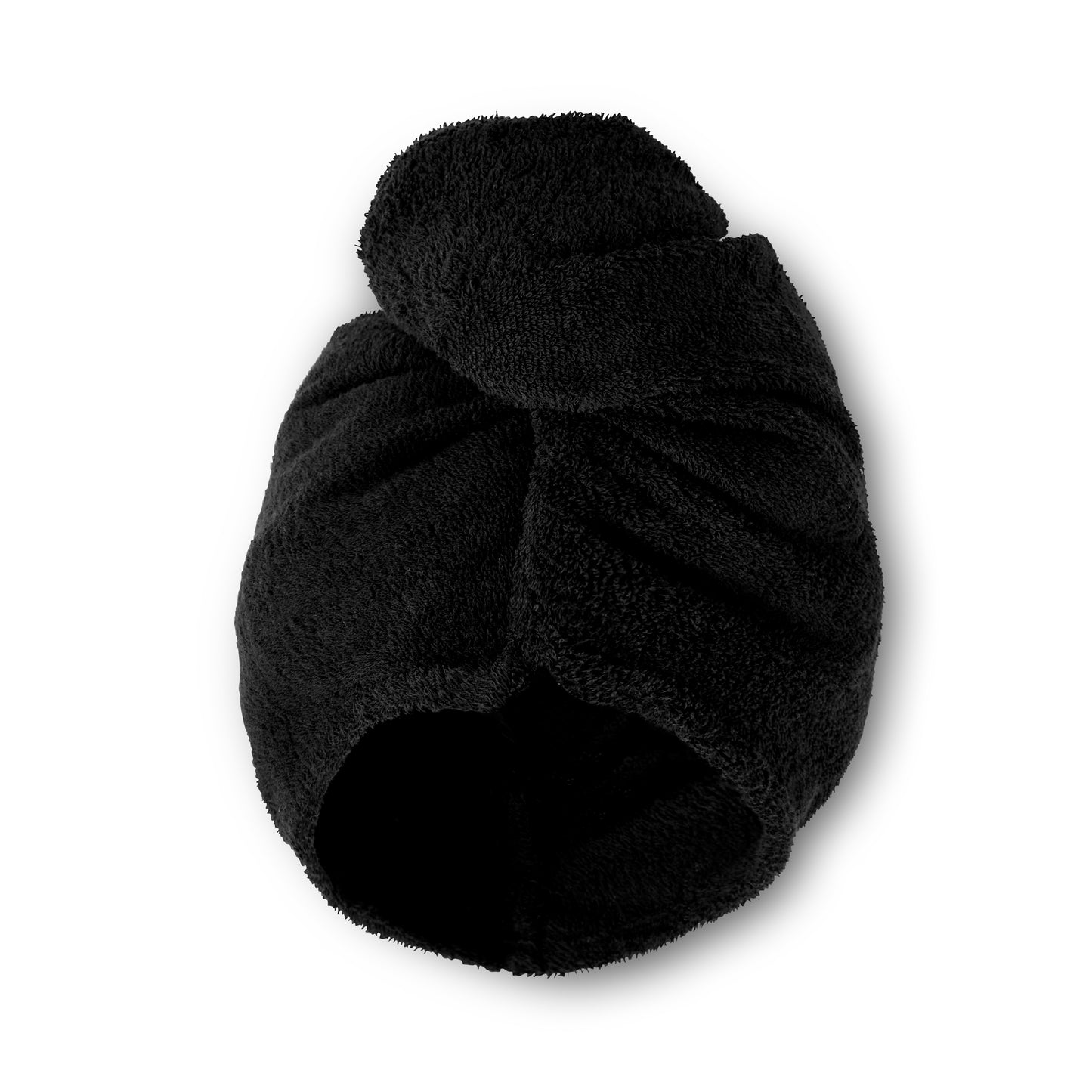 Catherine Lansfield Quick Dry Cotton Turbie Head Wrap Towel Pair in Black