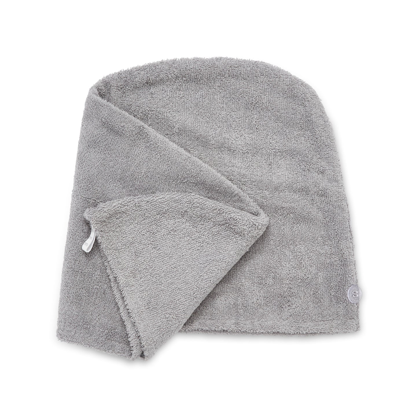 Catherine Lansfield Quick Dry Cotton Turbie Head Wrap Towel Pair in Grey