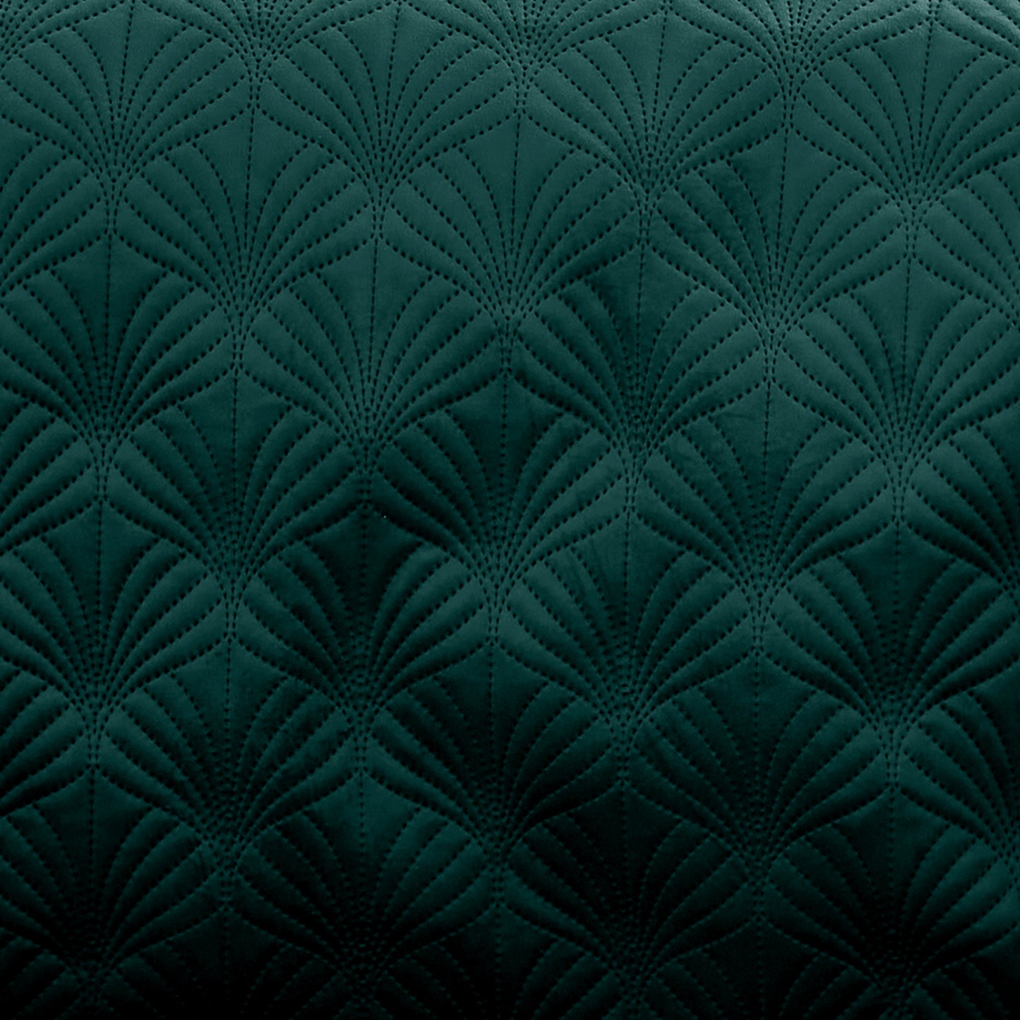 Art Deco Pearl Quilted Bedspread in Teal by Catherine Lansfield