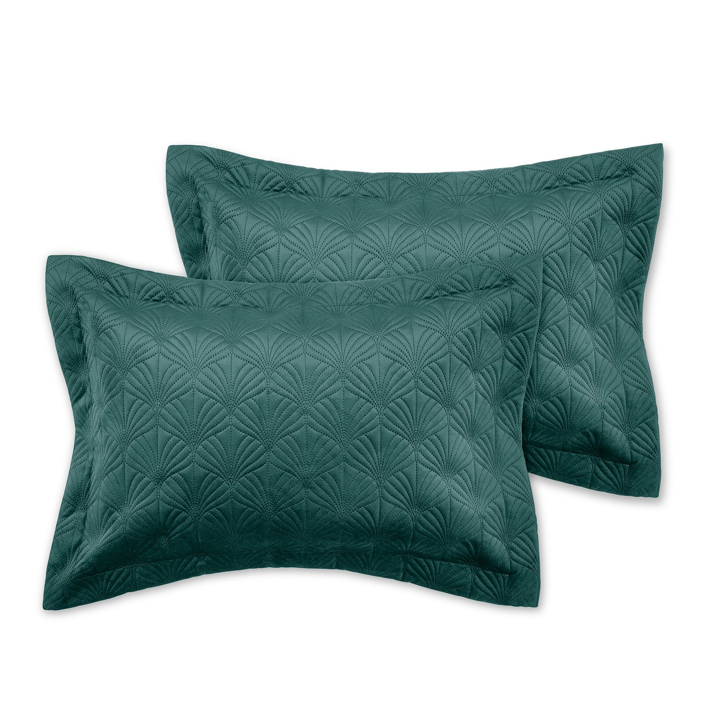 Art Deco Pearl Pillow Sham Pair in Teal by Catherine Lansfield