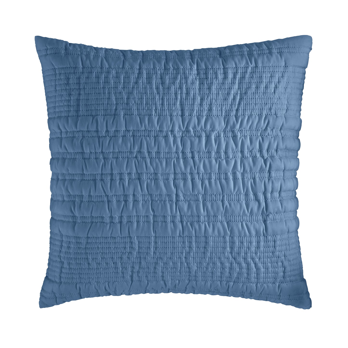 Lennon Stripe Seersucker Cushion in Lansfield Blue by Catherine Lansfield