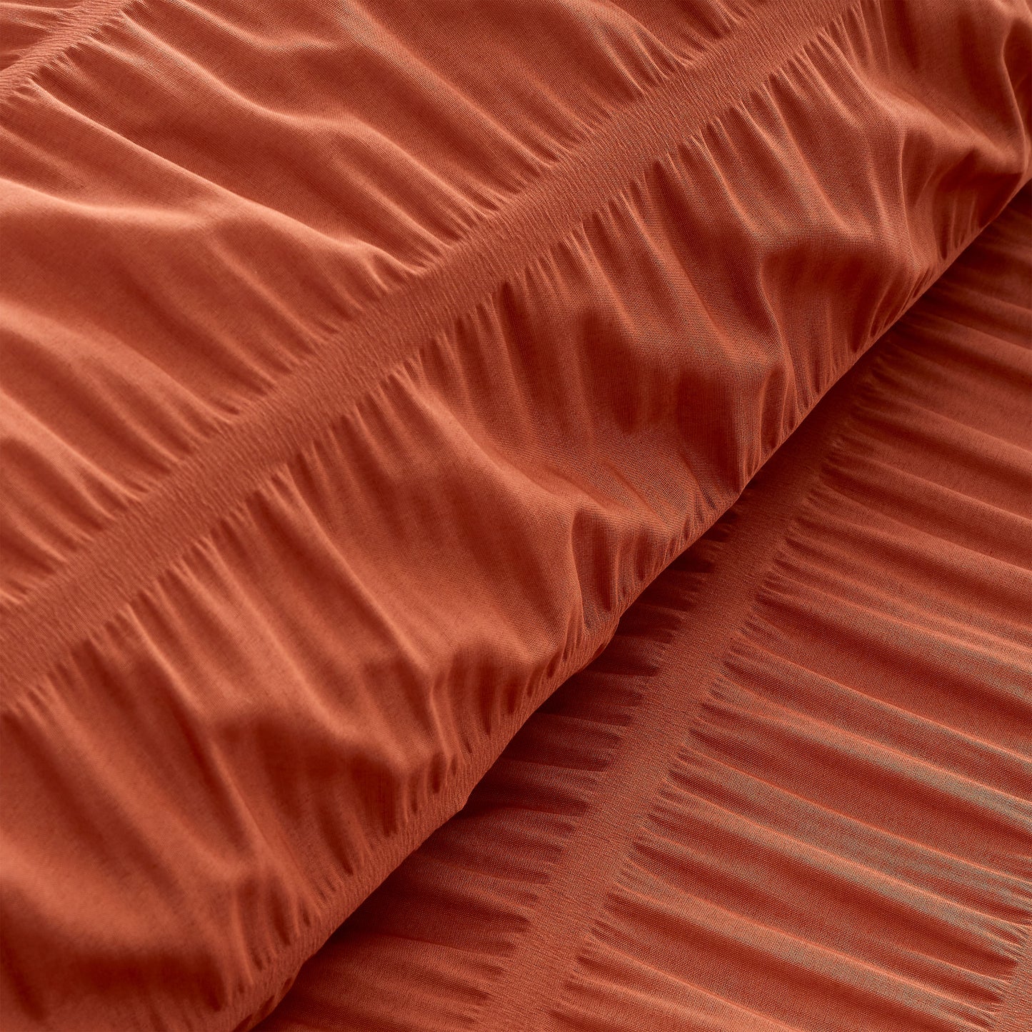 Seersucker Duvet Cover Set in Terracotta by Catherine Lansfield