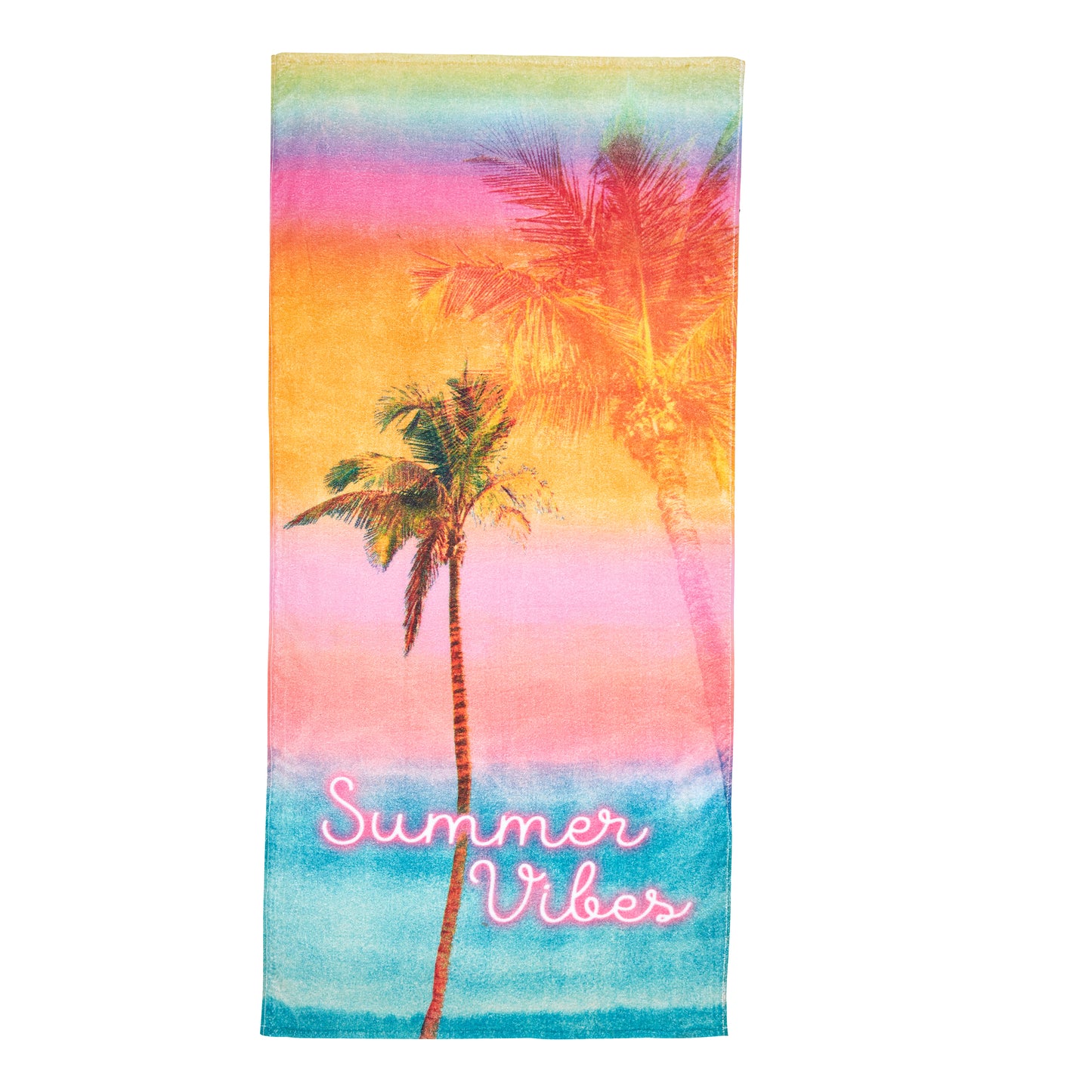 Summer Vibes Cotton Beach Towel in White by Sassy B