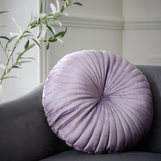 Lilac Round Soft Touch Cushion