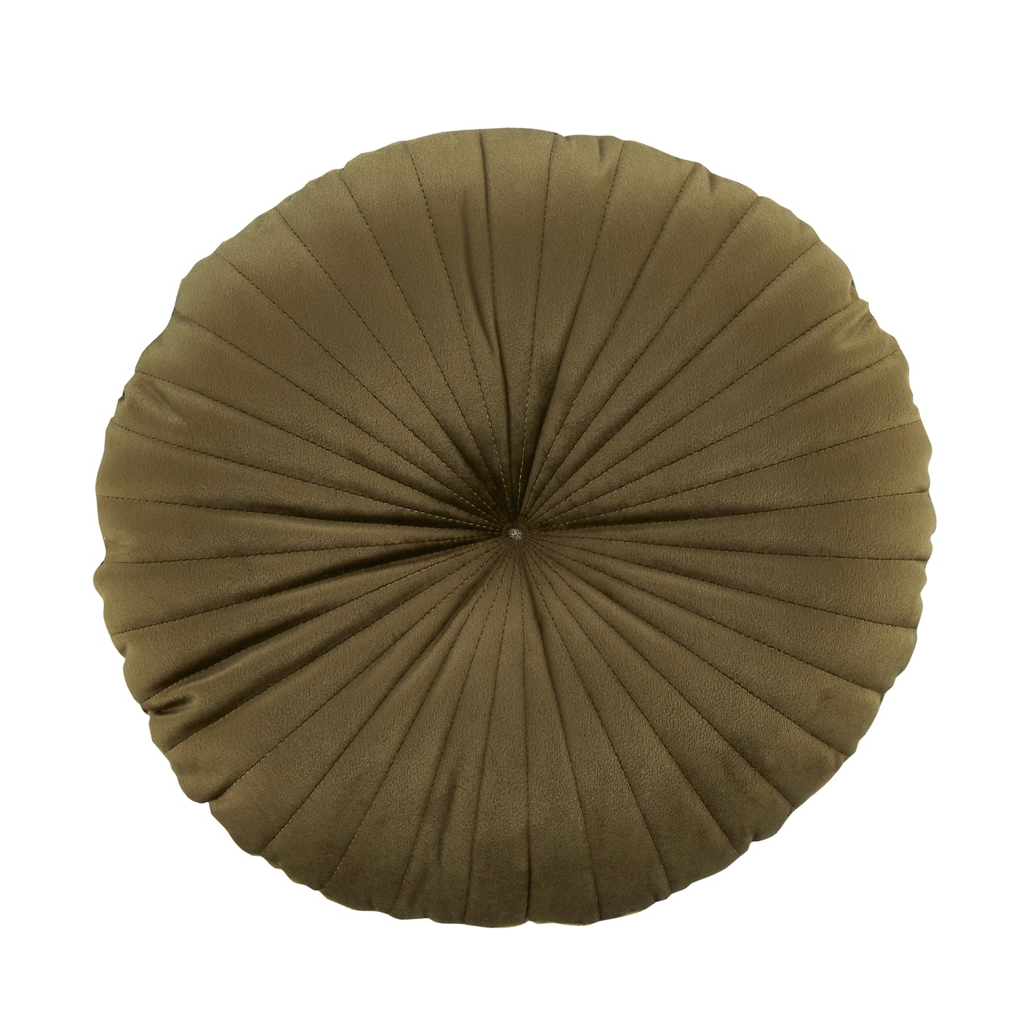 Olive Green Round Soft Touch Cushion