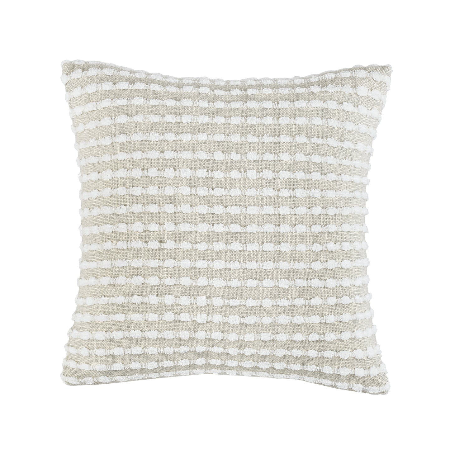 Stab Stitch Filled Cushion in Natural by Catherine Lansfield