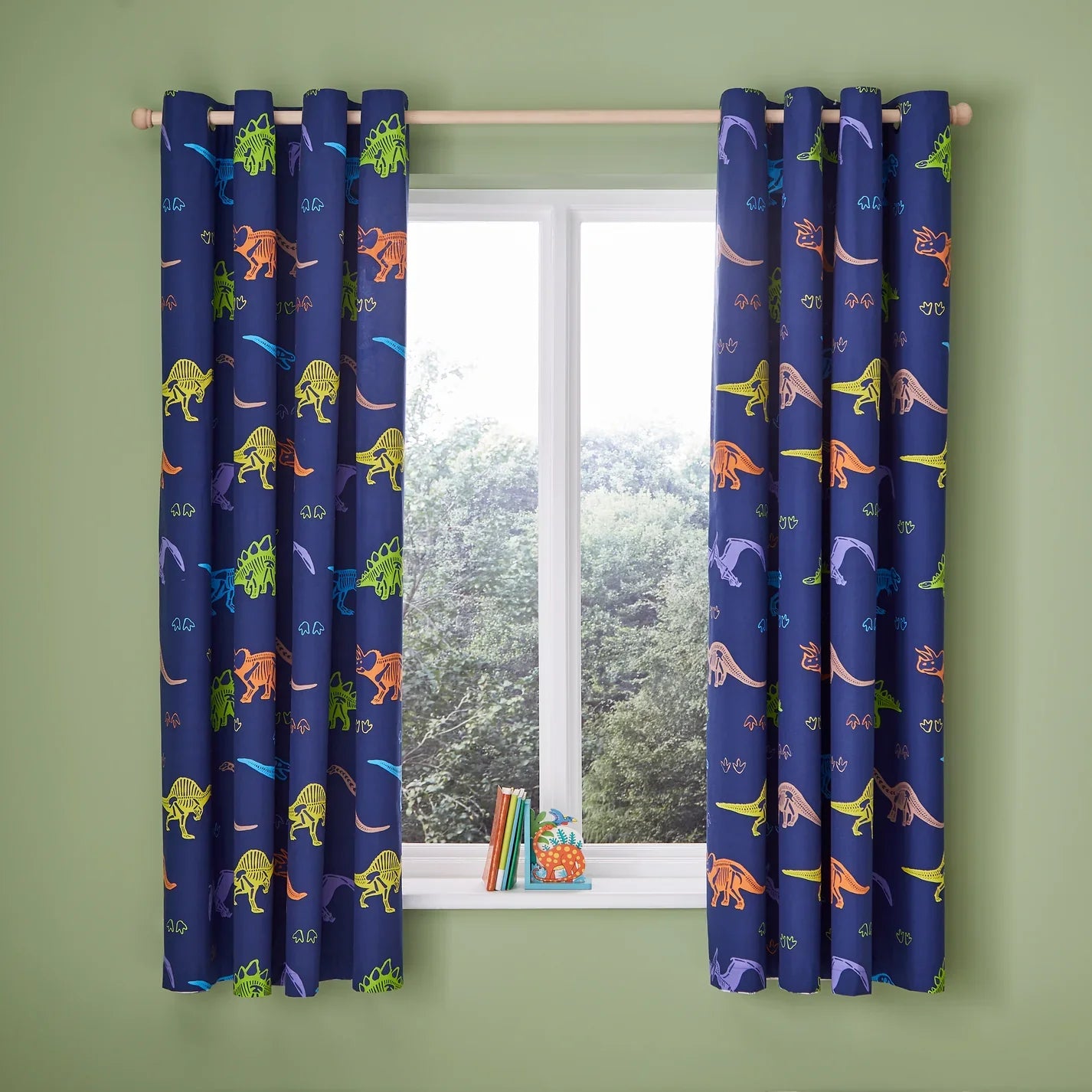 Prehistoric Dinosaurs Eyelet Curtains by Catherine Lansfield Kids