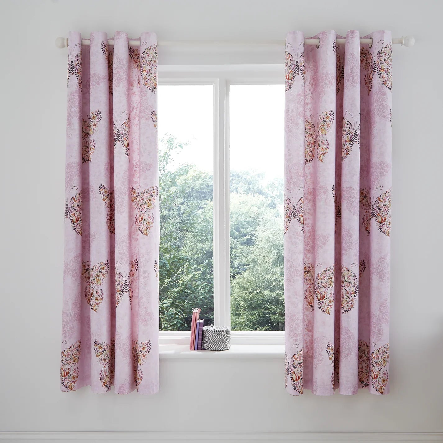 Enchanted Butterfly Eyelet Curtains by Catherine Lansfield kids