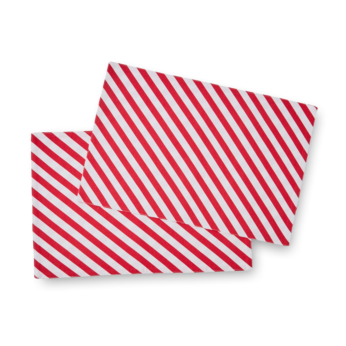 Christmas Candy Cane Cotton Dining Placemat 4 Pack White Red by Catherine Lansfield