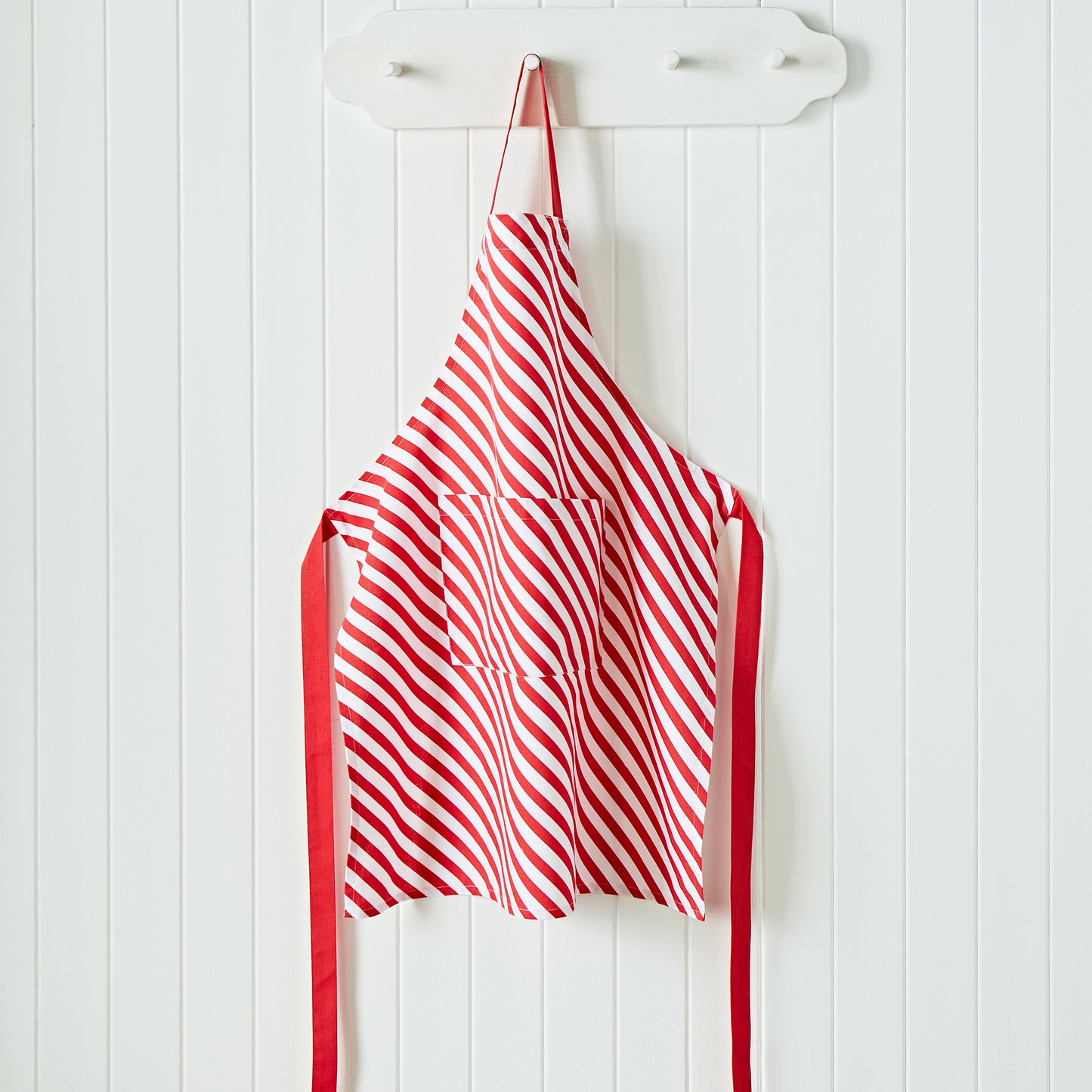 Christmas Candy Cane Cotton Kitchen Adult Apron White Red by Catherine Lansfield