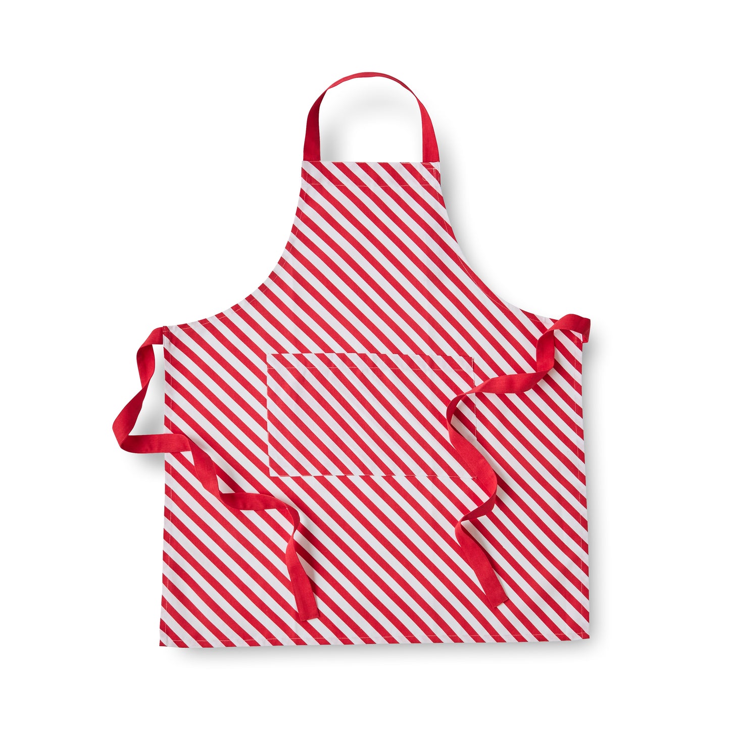 Christmas Candy Cane Cotton Kitchen Adult Apron White Red by Catherine Lansfield