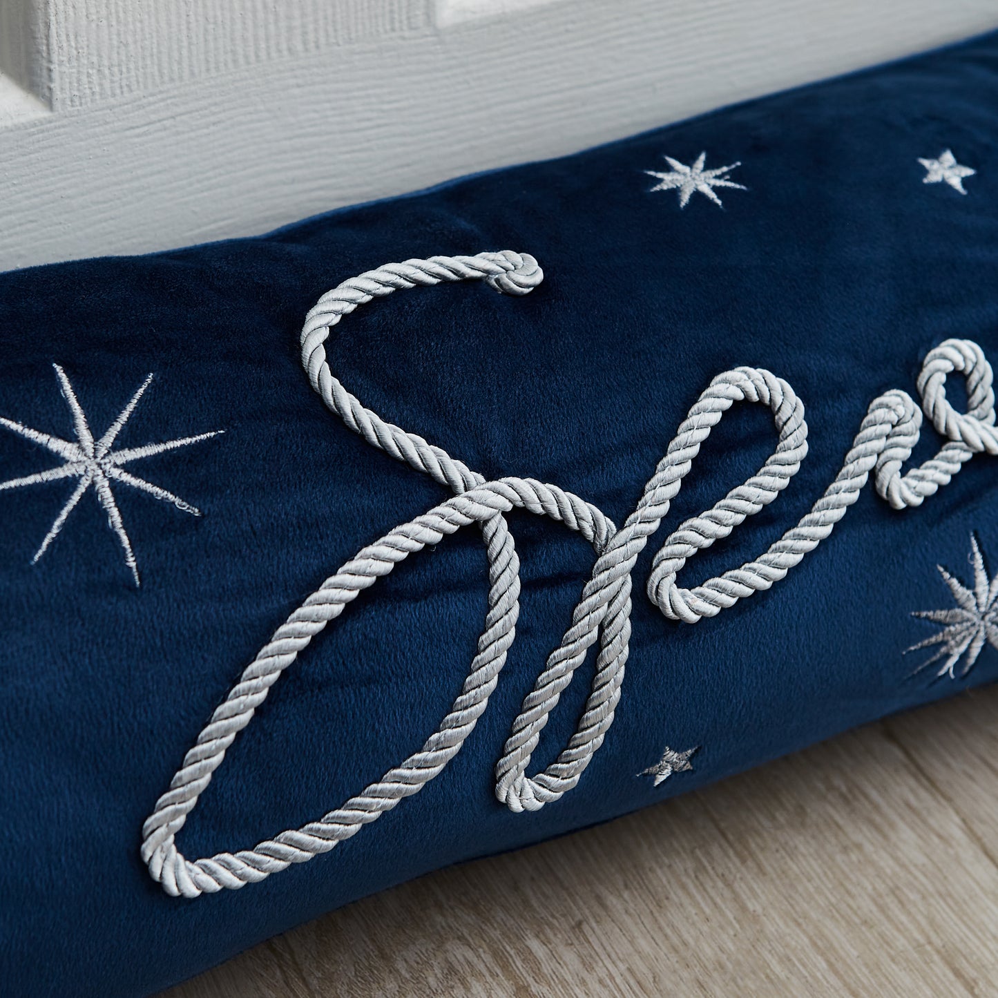 Christmas Sparkle Door Draught Excluder Blue by Catherine Lansfield