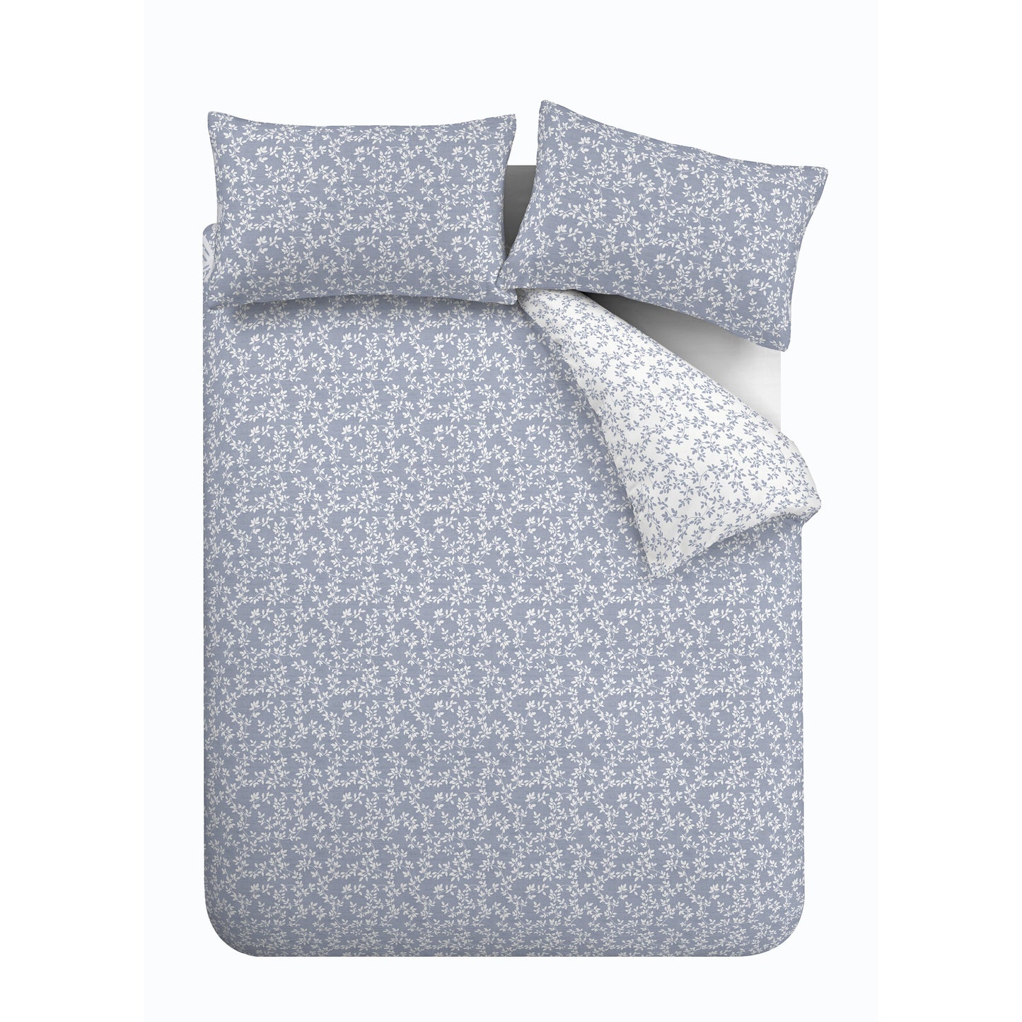 Shadow Leaves French Blue Duvet Cover Set by Bianca