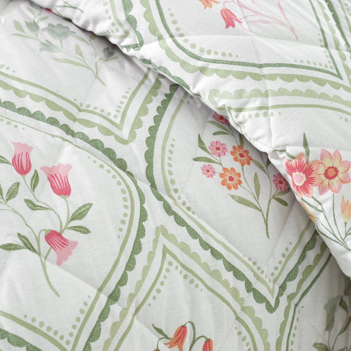 Cameo Floral Quilted Bedspread by Catherine Lansfield