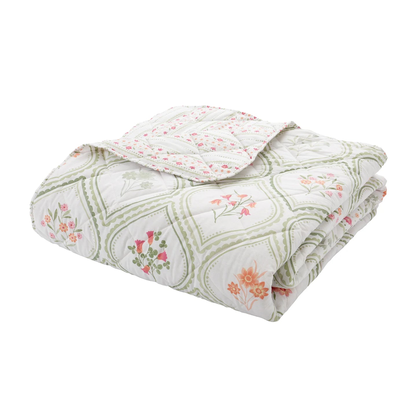 Cameo Floral Quilted Bedspread by Catherine Lansfield