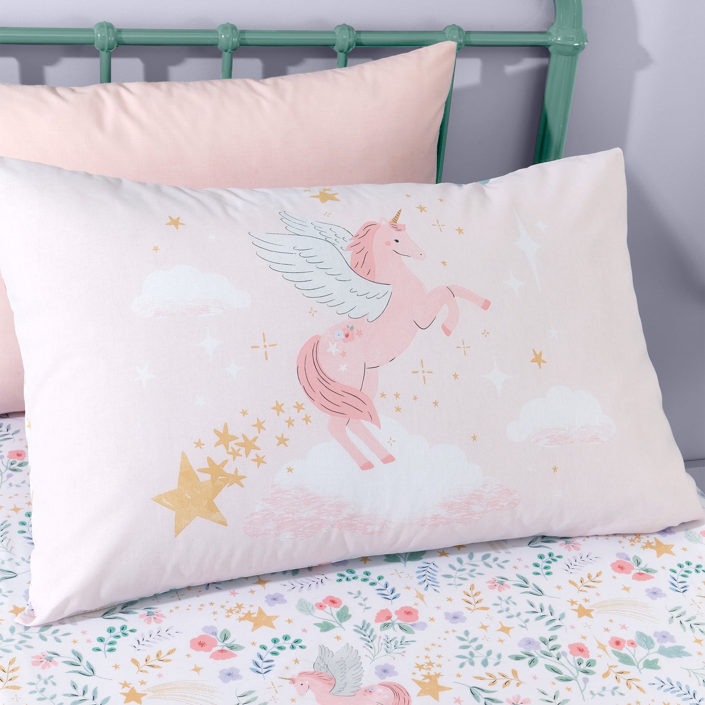 Fairytale Unicorn Pink Duvet Cover Set by Catherine Lansfield kids