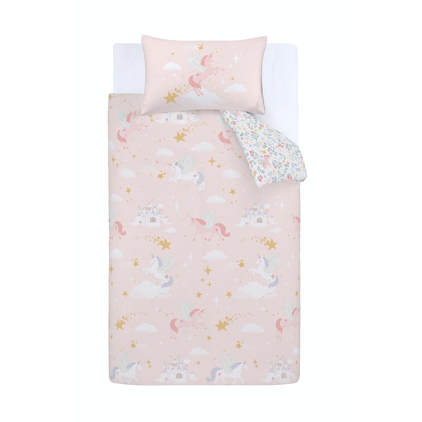 Fairytale Unicorn Pink Duvet Cover Set by Catherine Lansfield kids