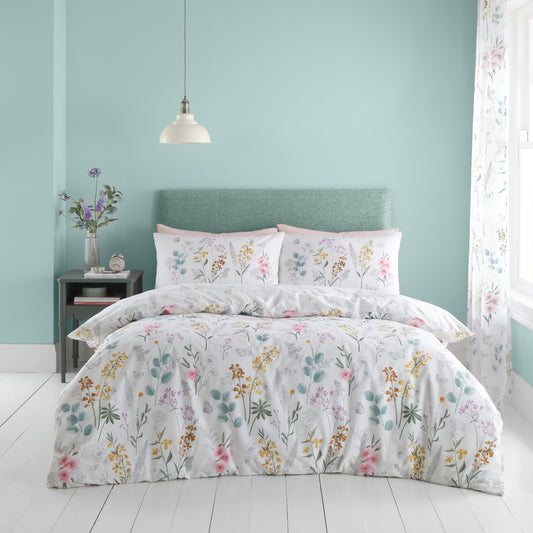 Emilia Floral Reversible Duvet Cover Set by Catherine Lansfield