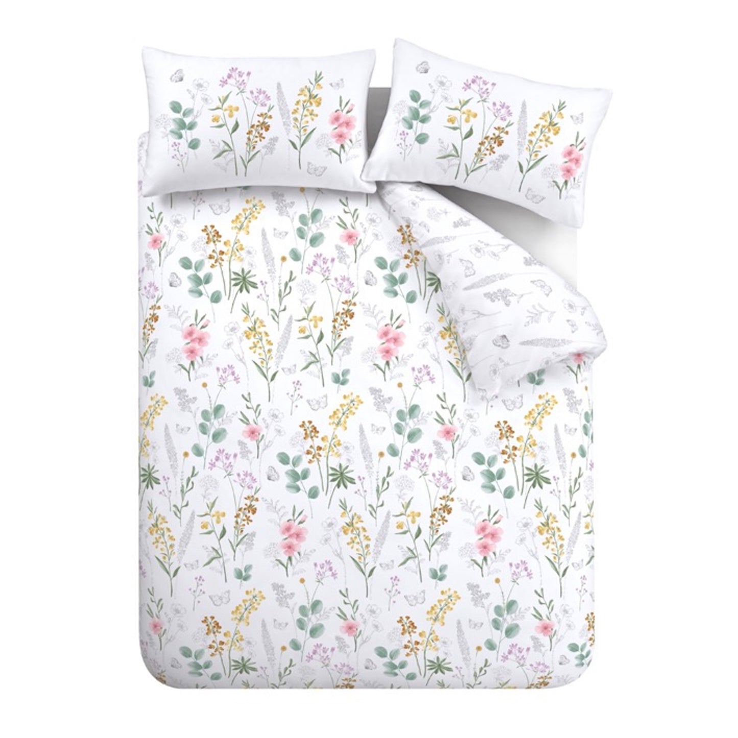 Emilia Floral Reversible Duvet Cover Set by Catherine Lansfield