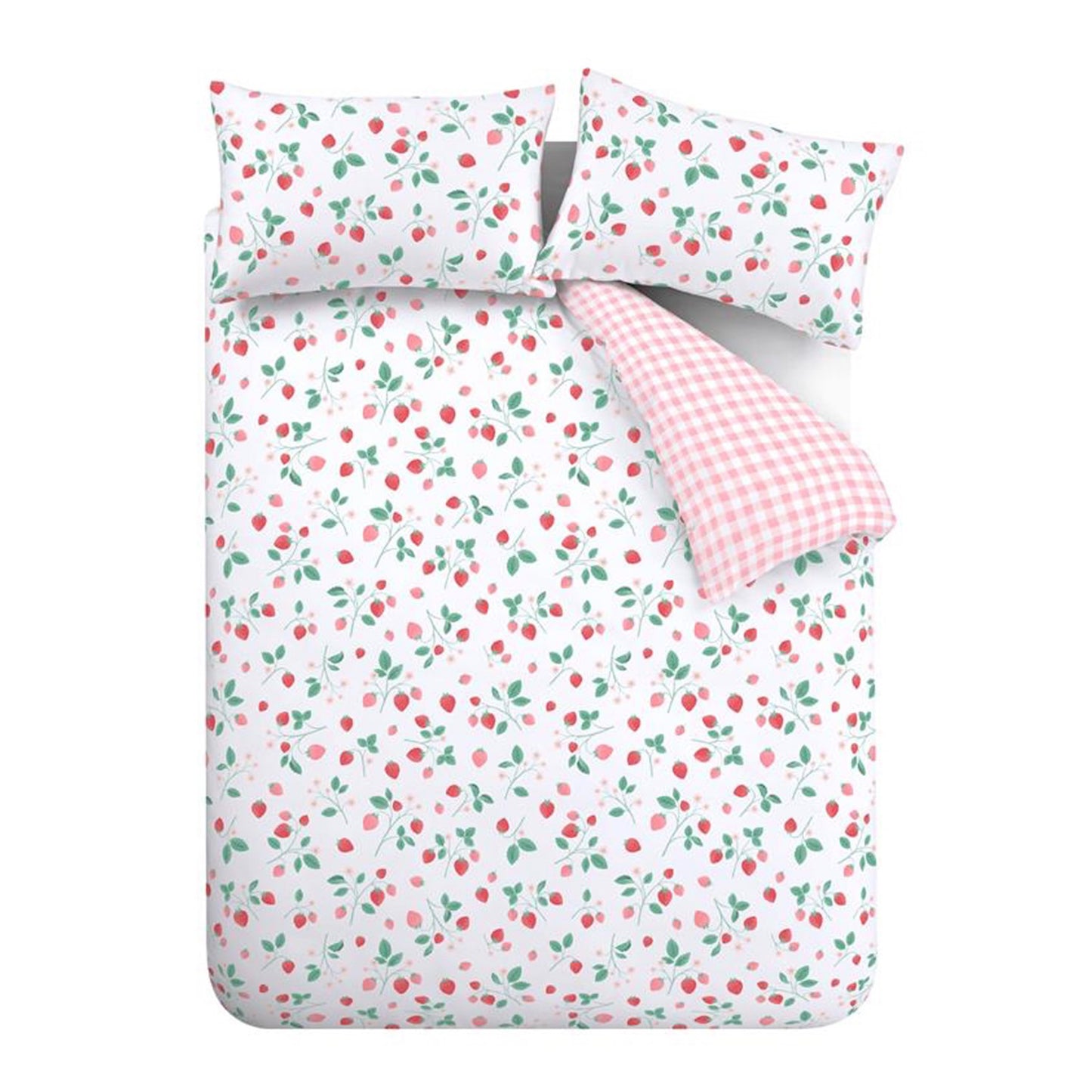 Strawberry Garden Reversible Duvet Cover Set by Catherine Lansfield