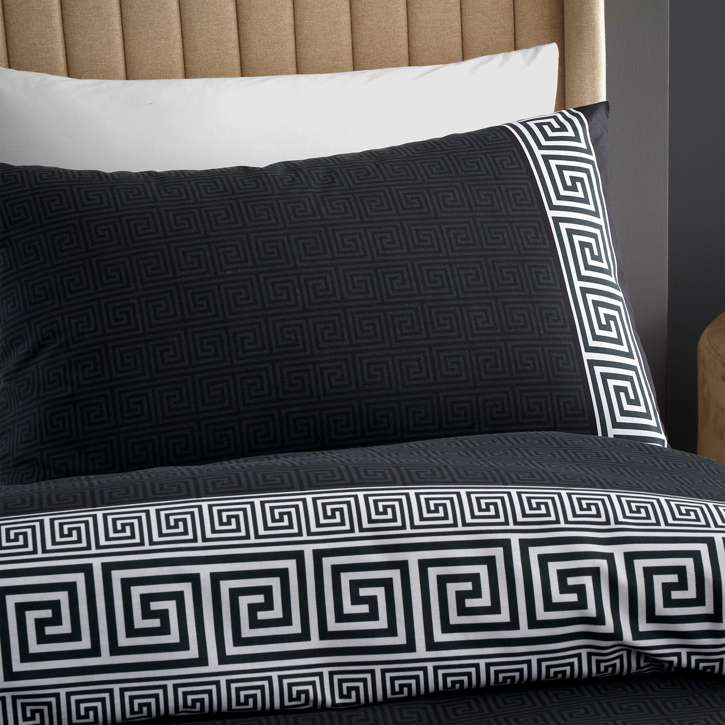 Artemis Greek Key Reversible Duvet Cover Set by Catherine Lansfield