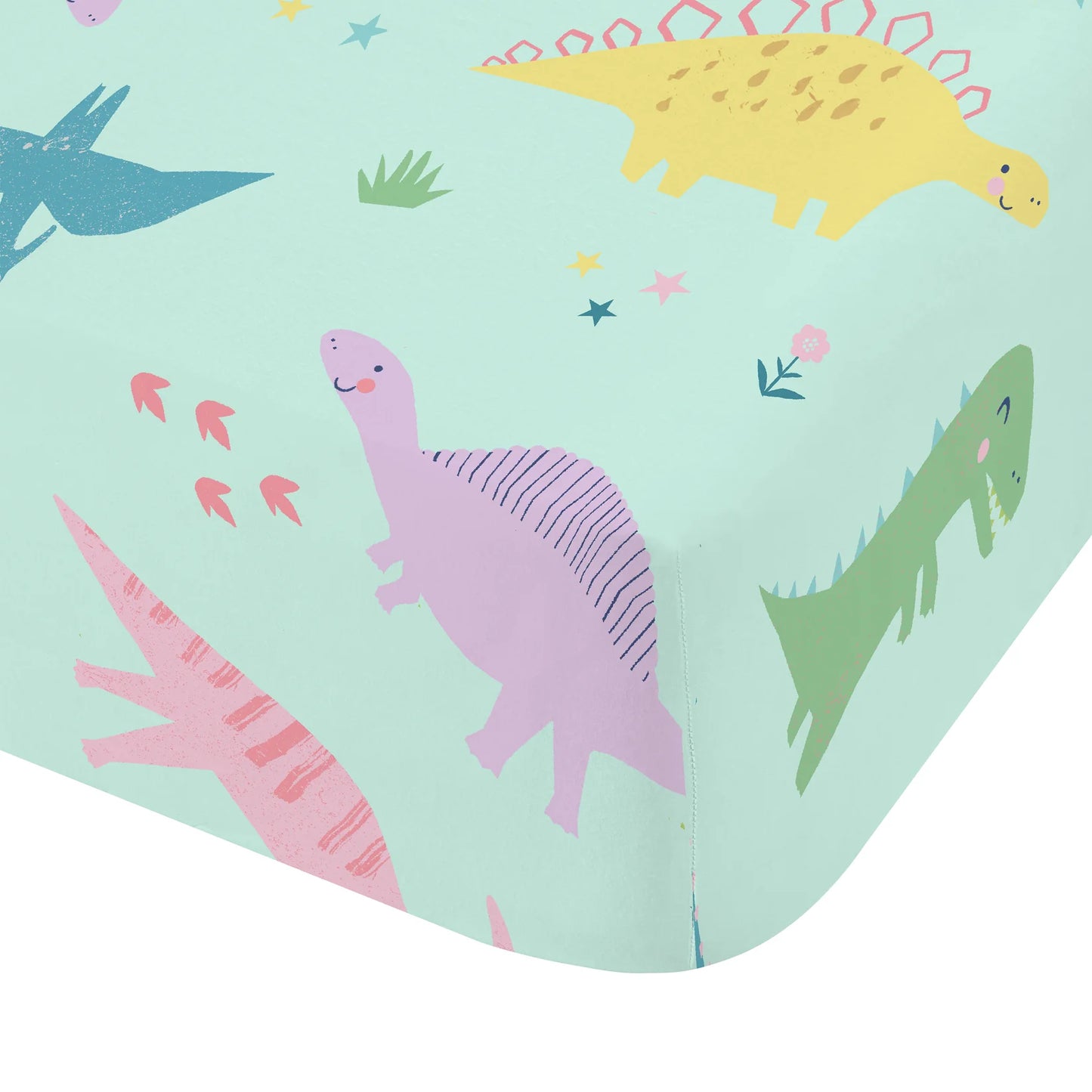 Dinosaur Friends Fitted Sheet by Catherine Lansfield kids