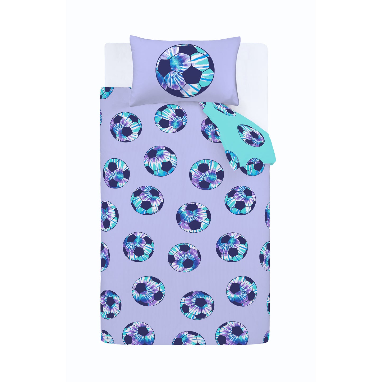 Tie Dye Football Lilac Duvet Cover Set by Catherine Lansfield kids