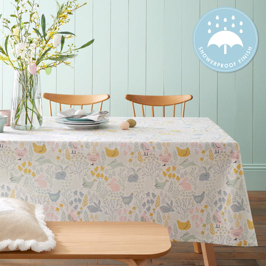 Cottage Friends Cotton Table Cloth in Natural by Catherine Lansfield