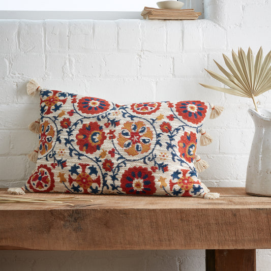 Yasmine Tassle Filled Cushion by Pineapple Elephant