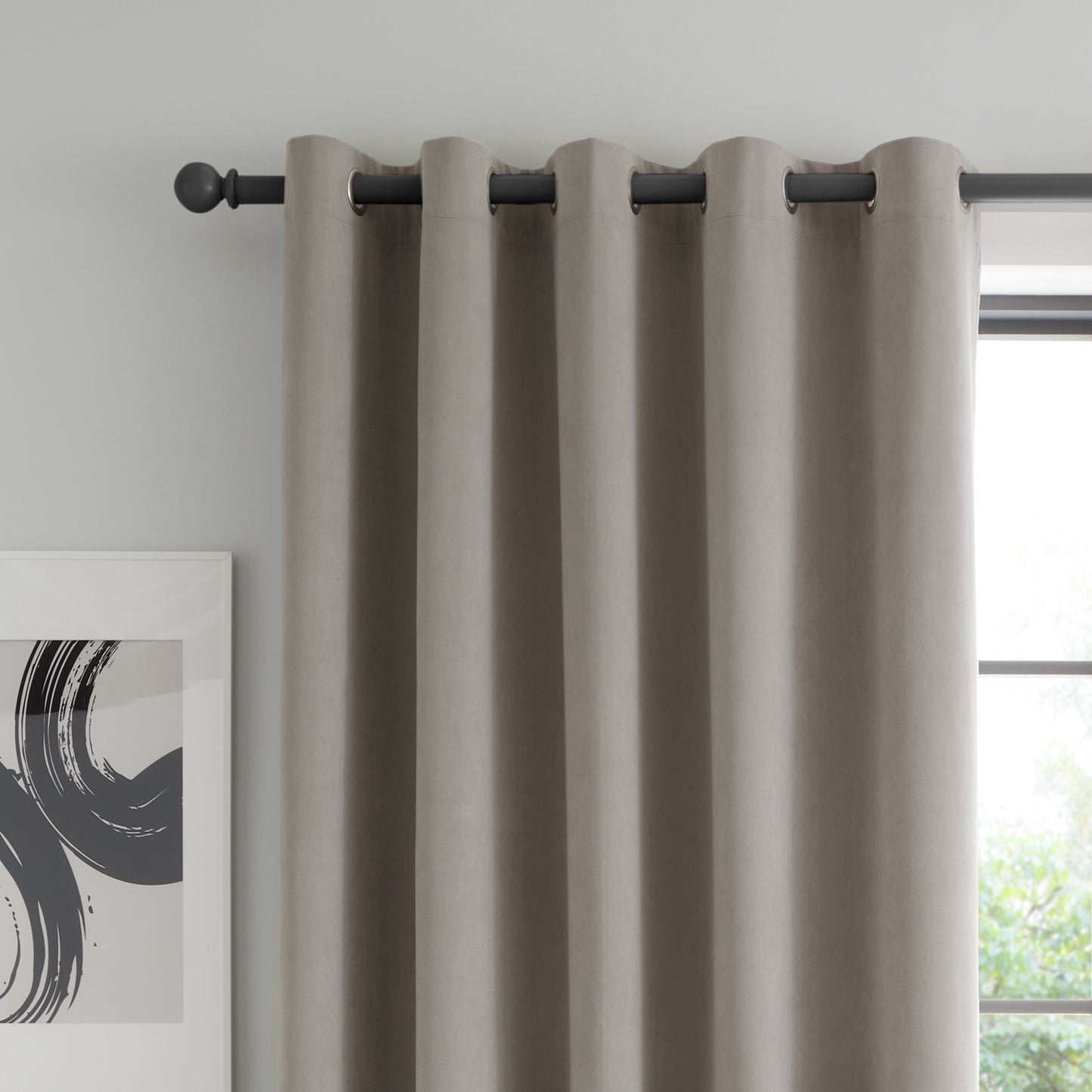 Grey Wilson Blackout Thermal Curtains by Catherine Lansfield