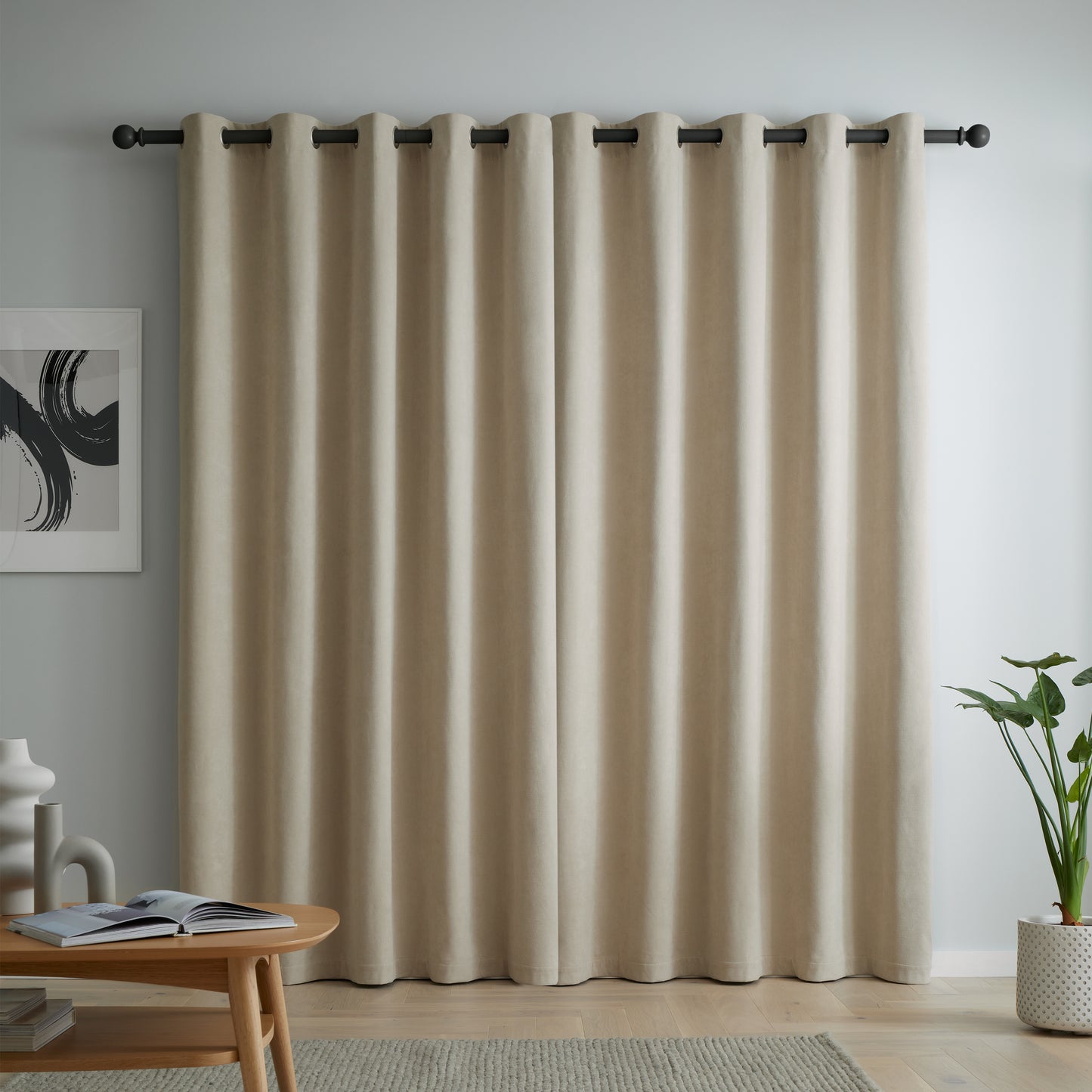 Wilson Blackout Thermal Curtains in Natural by Catherine Lansfield