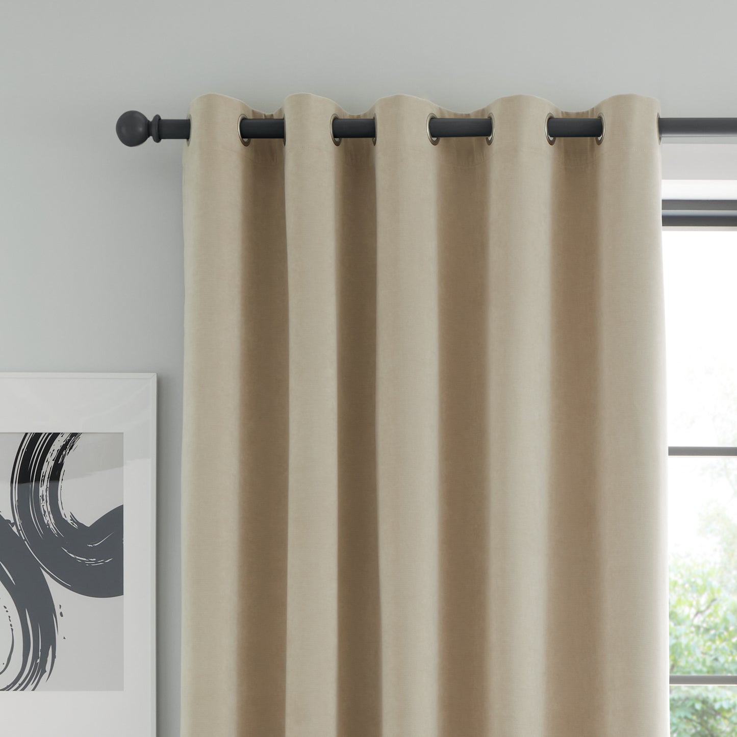 Wilson Blackout Thermal Curtains in Natural by Catherine Lansfield