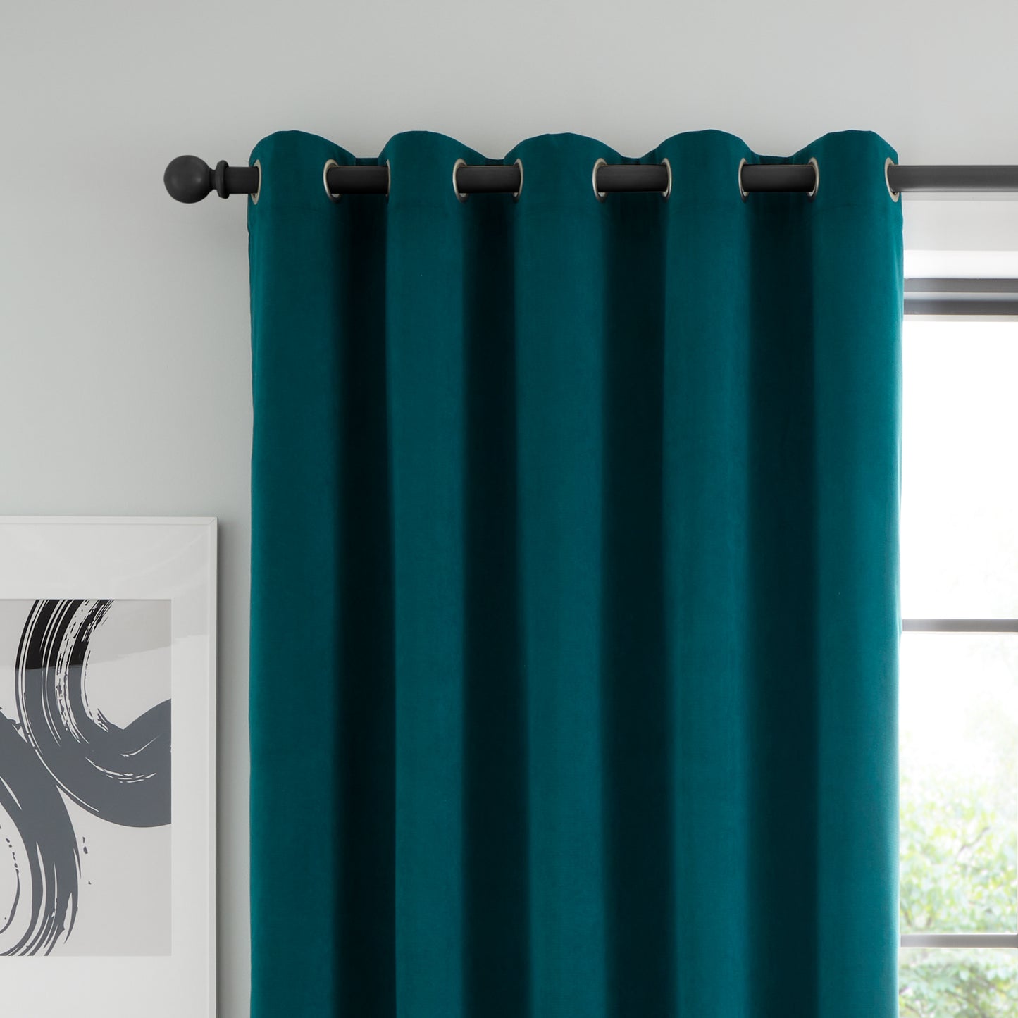 Wilson Blackout Thermal Curtains in Green by Catherine Lansfield