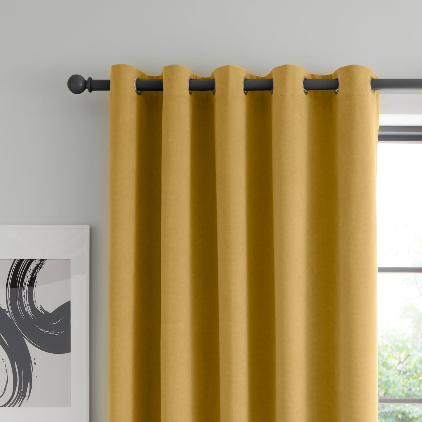 Wilson Blackout Thermal Curtains in Yellow by Catherine Lansfield