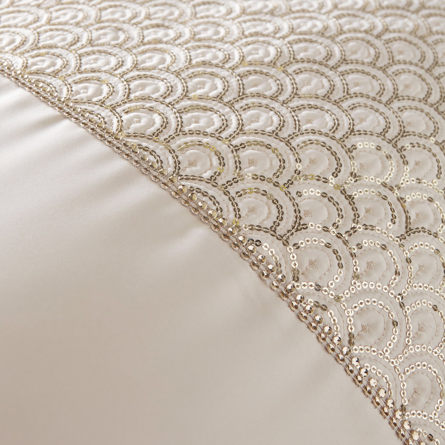 Deco Sequin Duvet Cover Set in Champagne by Catherine Lansfield