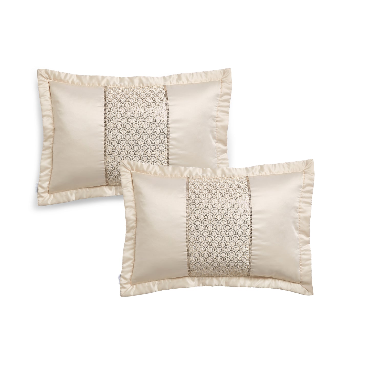 Deco Sequin Quilted Pillow Sham Pair in Champagne by Catherine Lansfield