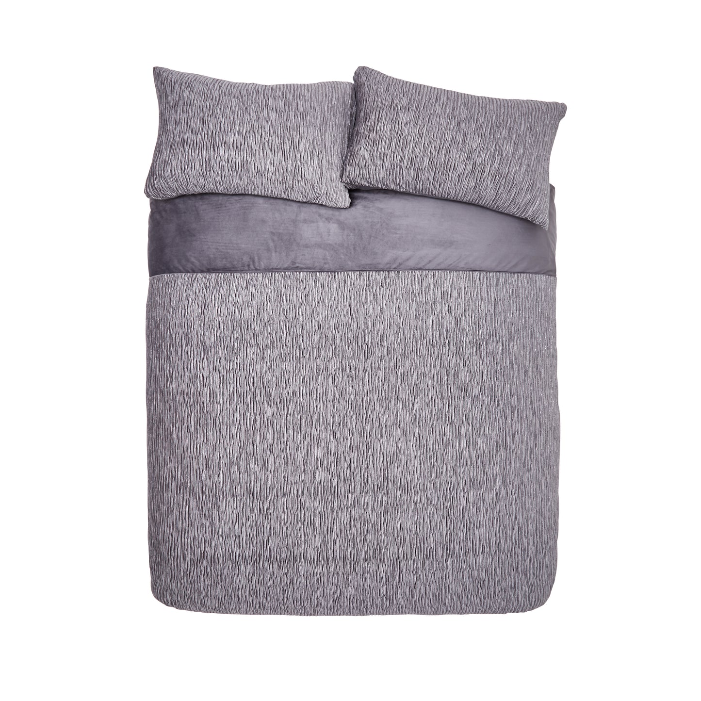 Allure Sparkle Duvet Cover Set in Grey by Catherine Lansfield