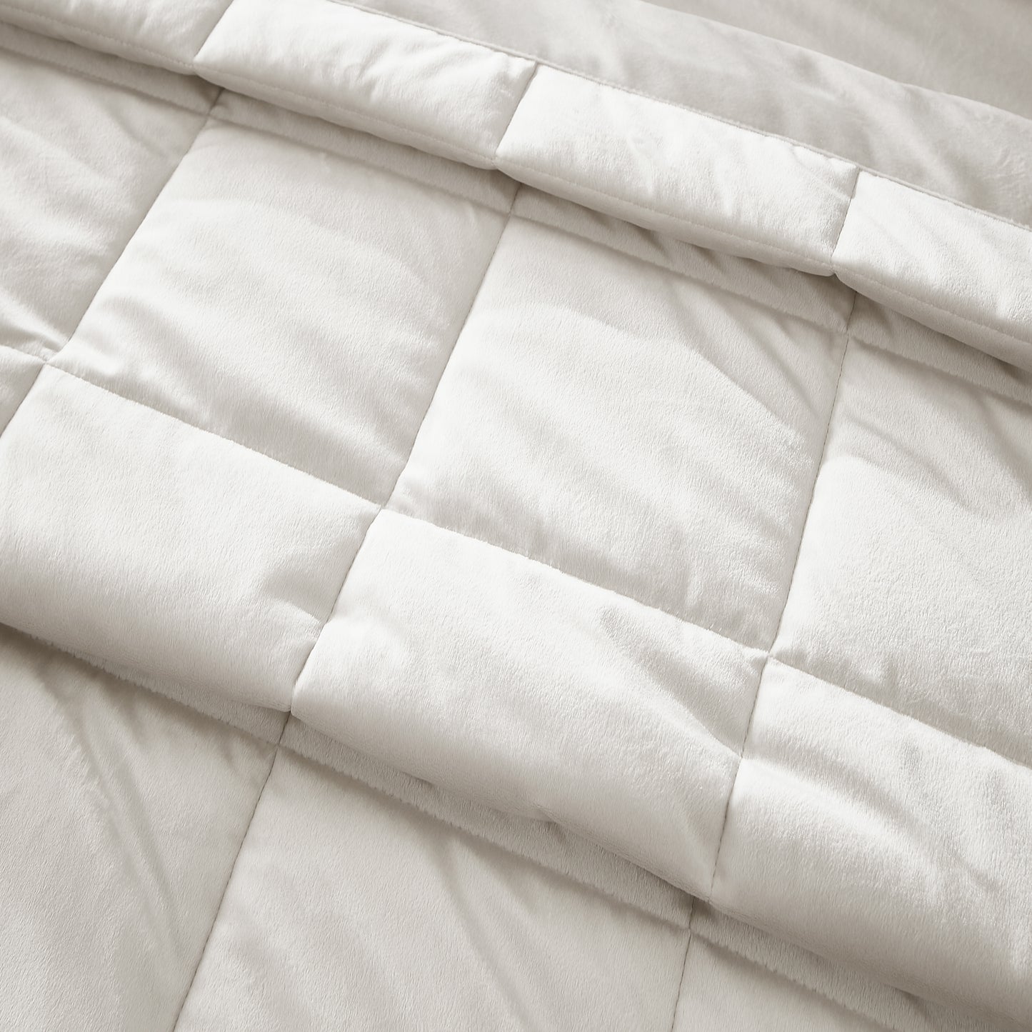 Kingsley Matt Velvet Quilted Bedspread in Cream by Catherine Lansfield