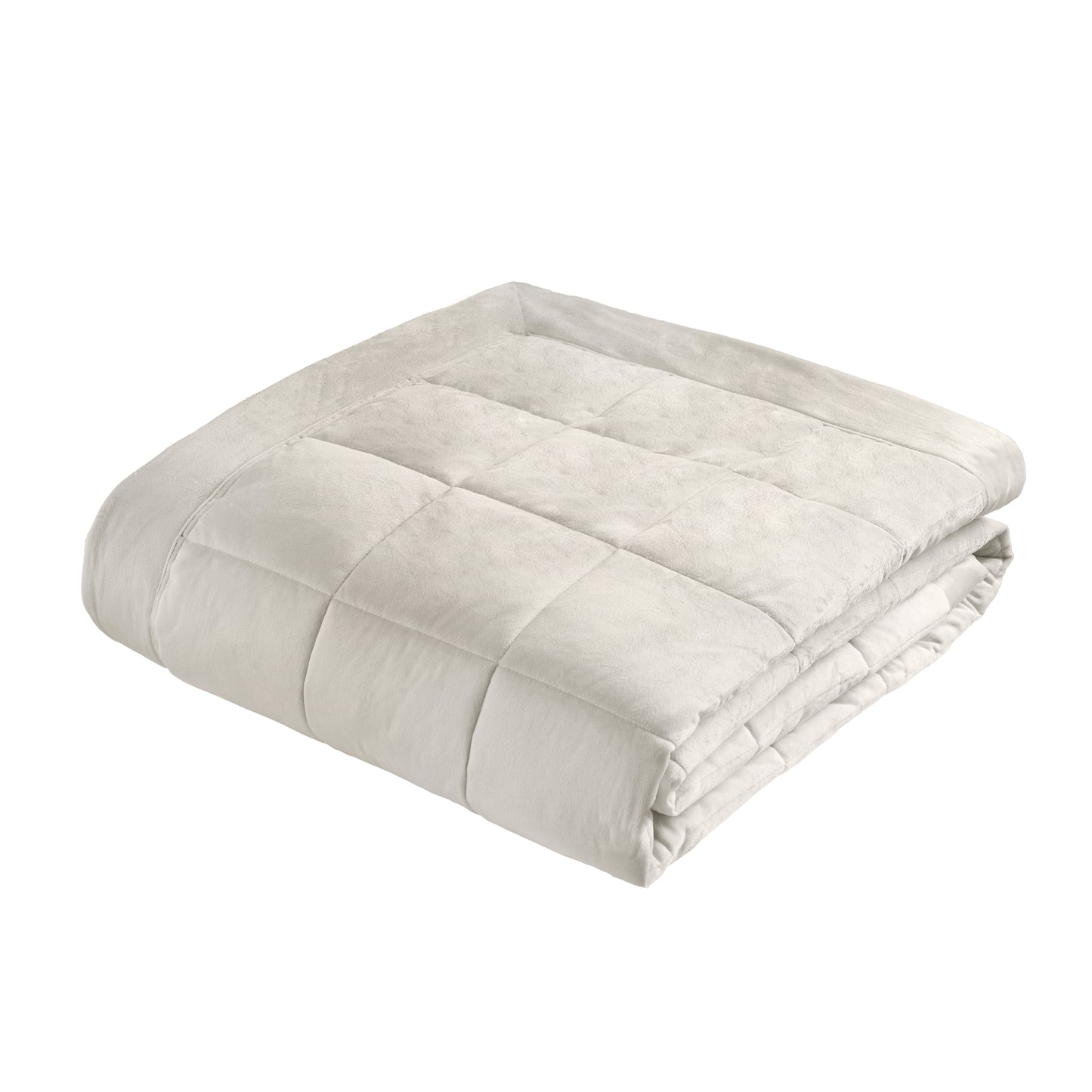 Kingsley Matt Velvet Quilted Bedspread in Cream by Catherine Lansfield