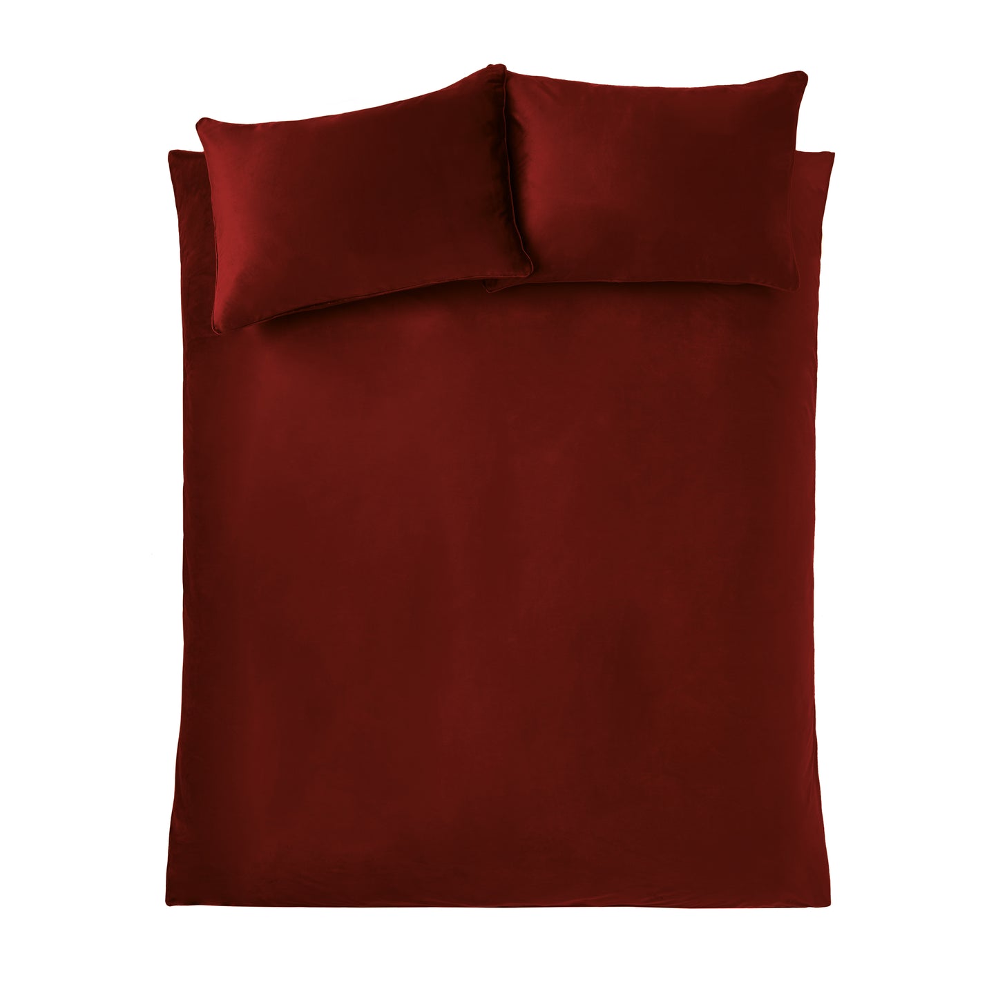 Kingsley Soft Matt Velvet Duvet Cover Set in Raspberry by Catherine Lansfield