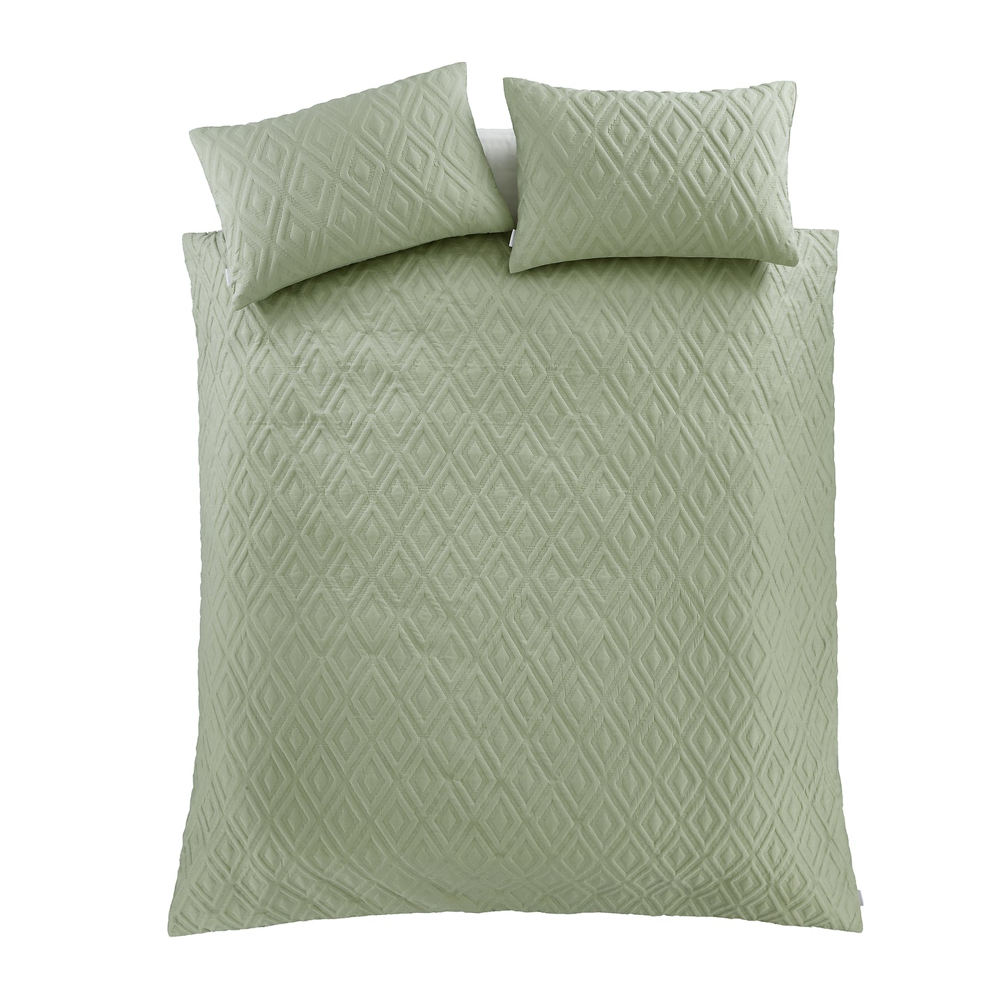 Jacob Geo Soft Touch Duvet Cover Set in Sage by Catherine Lansfield