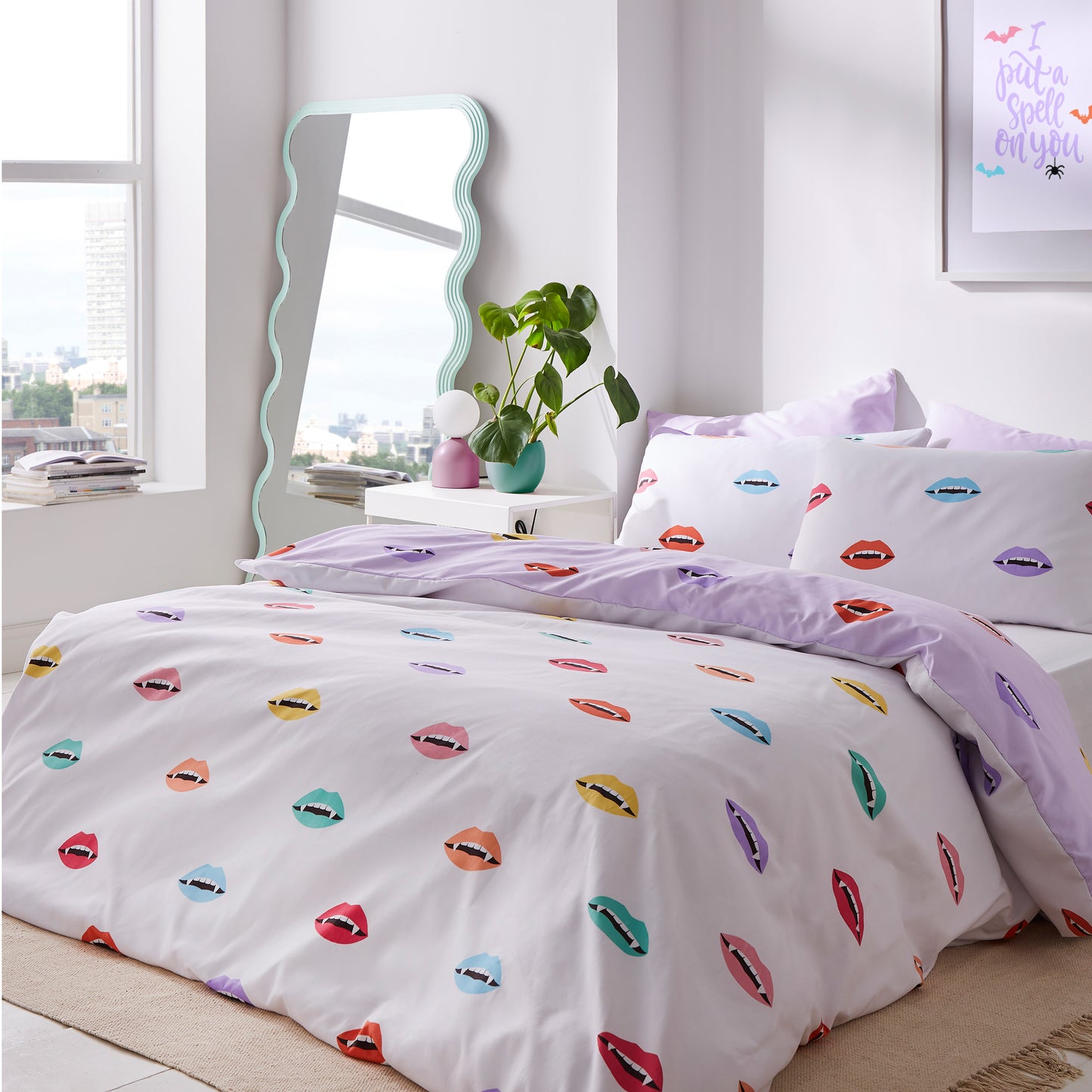 Halloween Vamp Soft  Reversible Duvet Cover Set by Sassy B