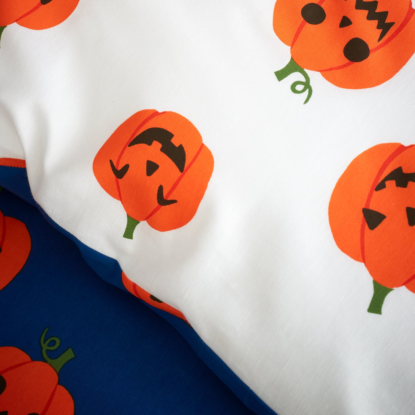 Halloween Pumpkins Reversible Duvet Cover Set in Navy Blue by Catherine Lansfield