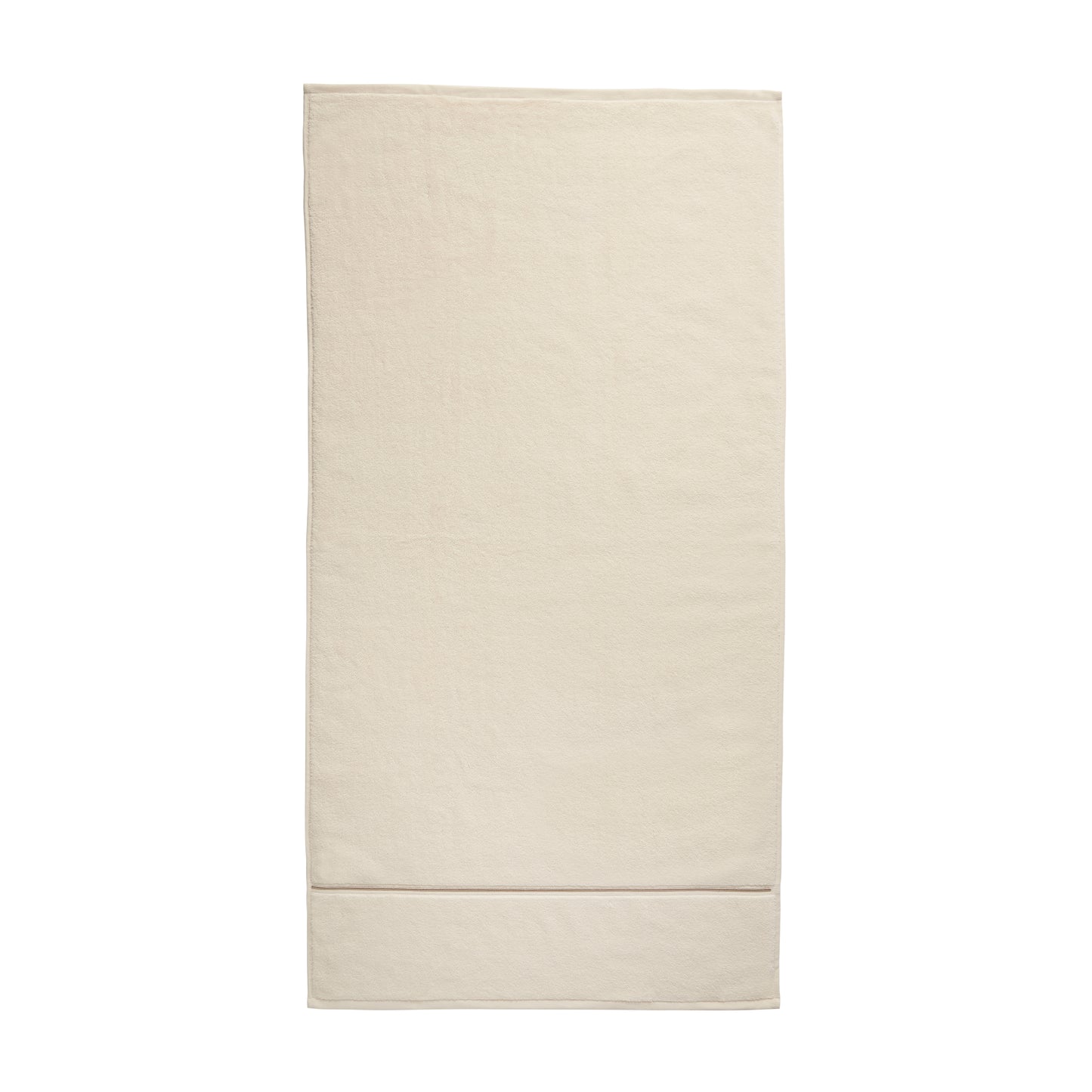 Zero Twist Satin Stitch Cotton Bath Towels in Cream by Bianca