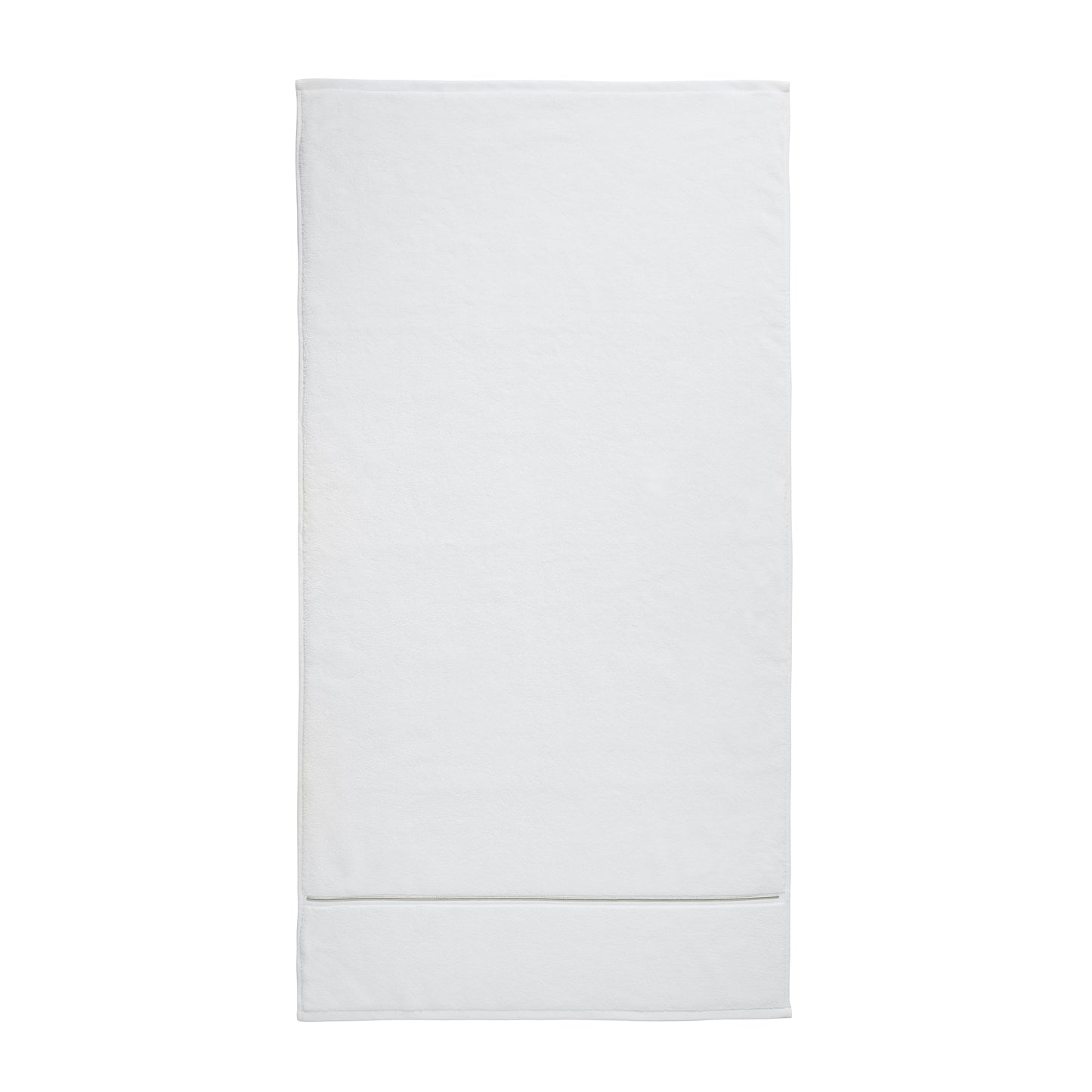 Zero Twist Satin Stitch Cotton Bath Towels in White by Bianca