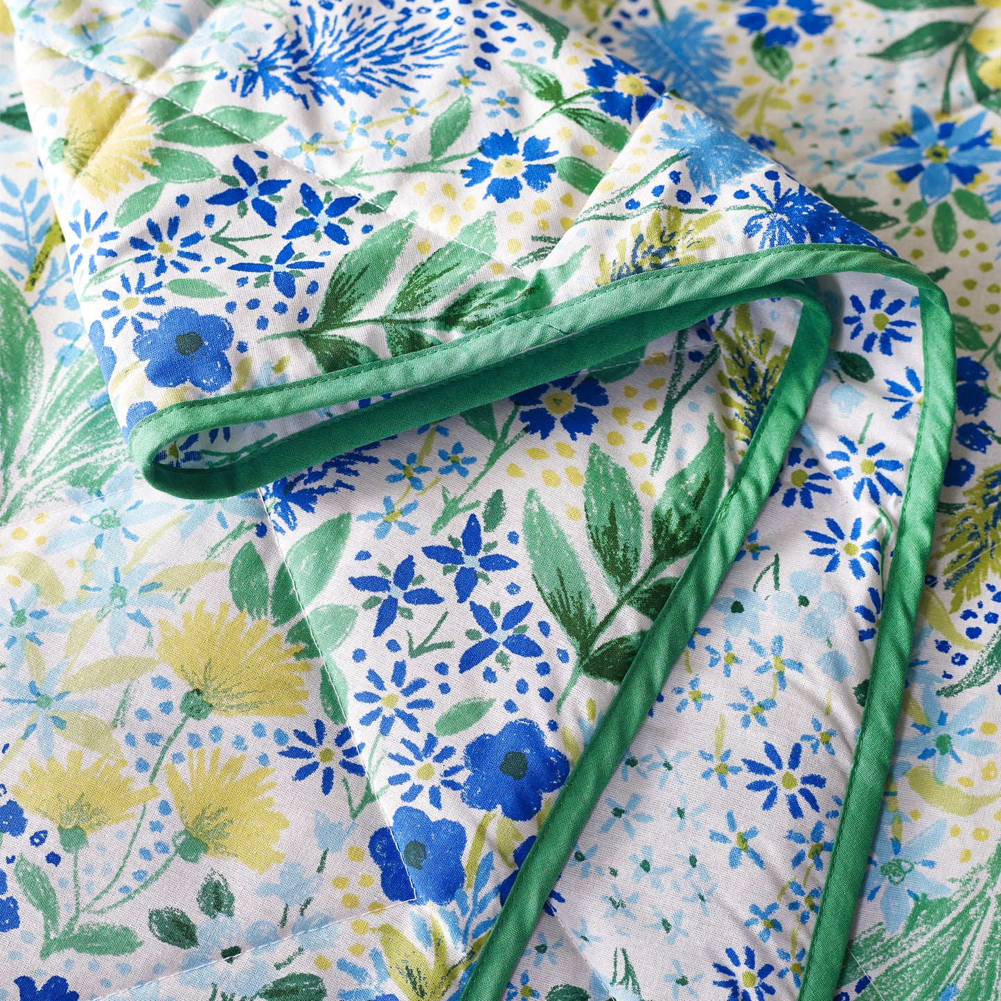 Tilly Floral Fully Reversible Bedspread in Blue by Catherine Lansfield