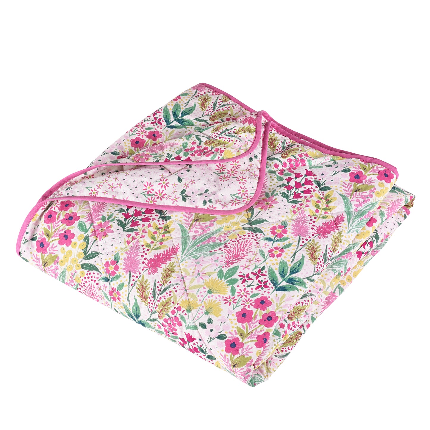 Tilly Floral Fully Reversible Bedspread in Pink by Catherine Lansfield