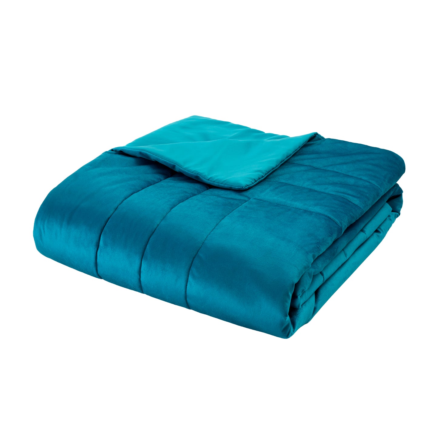 Regal Soft Velvet Quilted 220x230cm Bedspread in Teal Green - Bridgerton By Catherine Lansfield