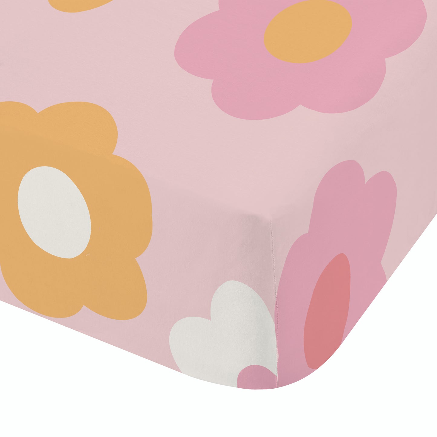 Retro Daisy Fitted Sheet Pink by Catherine Lansfield